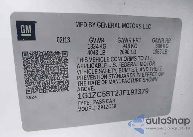 1G1ZC5ST2JF191379: 43739813