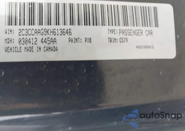 2C3CCAAG9KH613646: 43739818