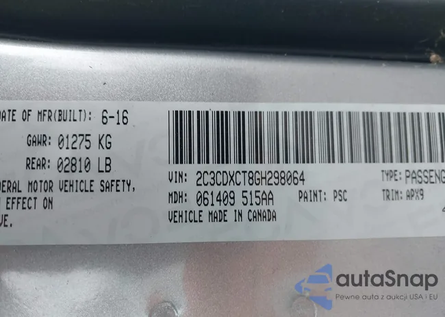 2C3CDXCT8GH298064: 43741264