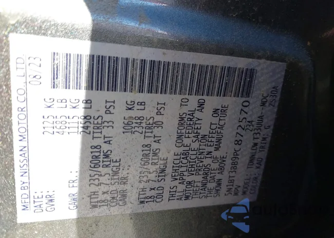 5N1BT3BB9PC872570: 43741604