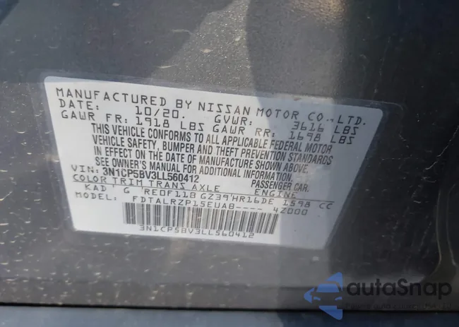 3N1CP5BV3LL560412: 43740678