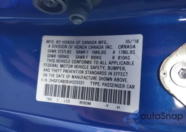 2HGFC4B09JH305551: 43740754