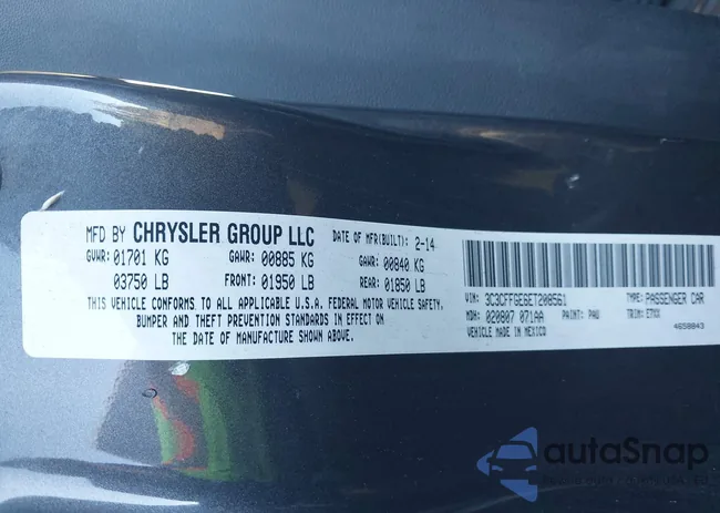 3C3CFFGE6ET208561: 43740865