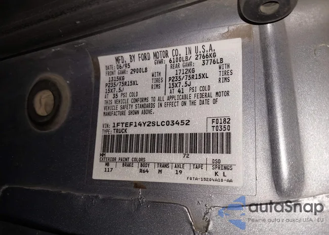 1FTEF14Y2SLC03452: 43740963