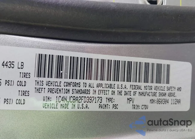 1C4NJCBA2FD397173: 43740989