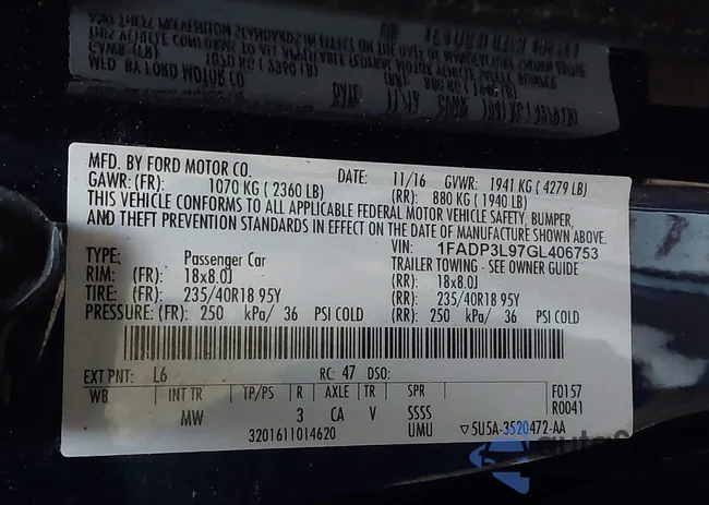 1FADP3L97GL406753: 43742123