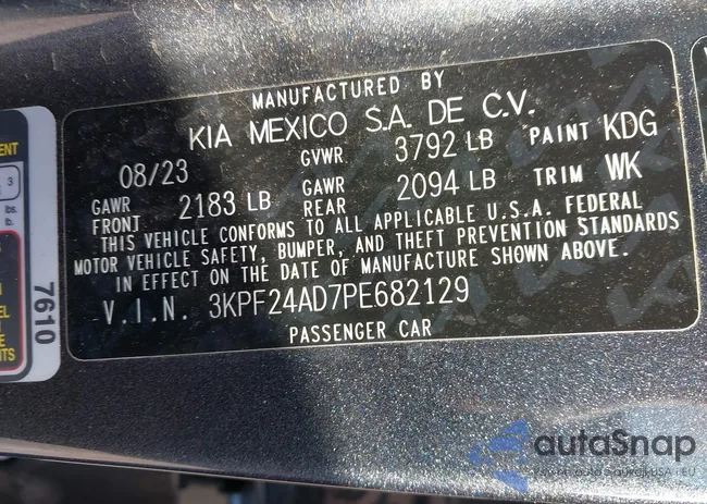 3KPF24AD7PE682129: 43742312