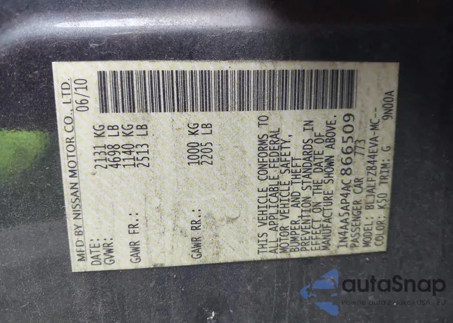 1N4AA5AP4AC866509: 43742315