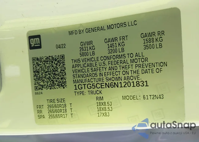 1GTG5CEN6N1201831: 43742545