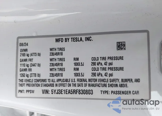 5YJ3E1EA5RF830803: 43741663