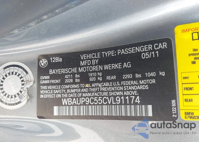 WBAUP9C55CVL91174: 43741698