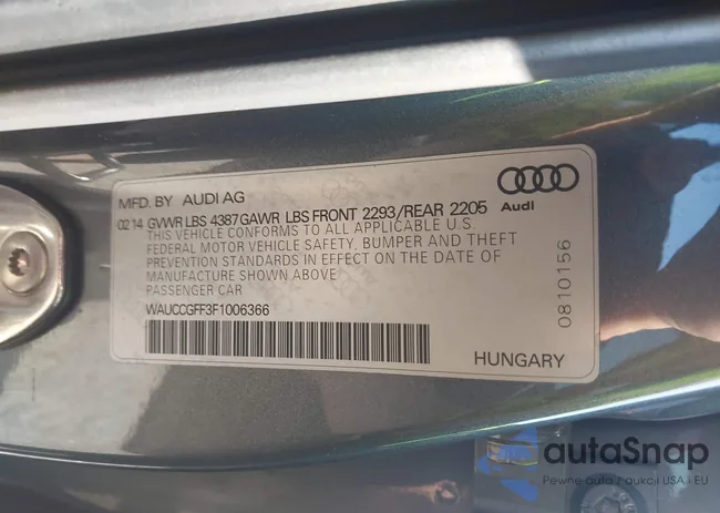 WAUCCGFF3F1006366: 43741750