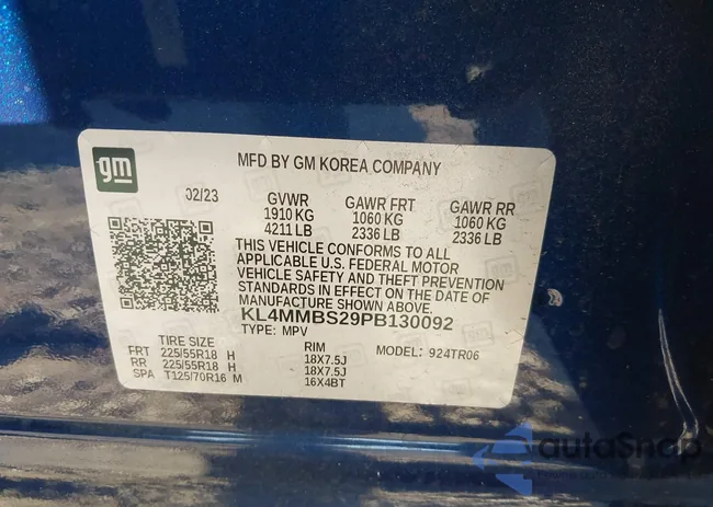 KL4MMBS29PB130092: 43741850