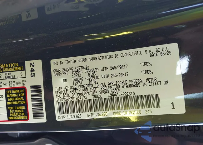 3TYKD5HN3ST034173: 43741891