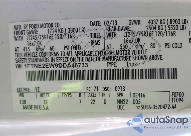 1FTNE2EW9DDA46733: 43743294