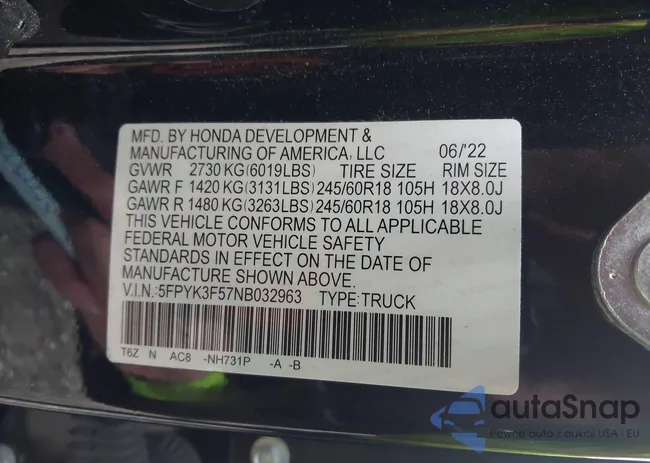 5FPYK3F57NB032963: 43743328