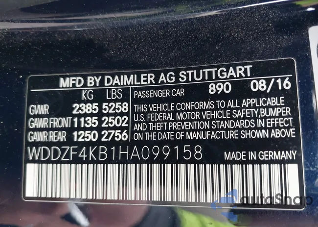 WDDZF4KB1HA099158: 43743509