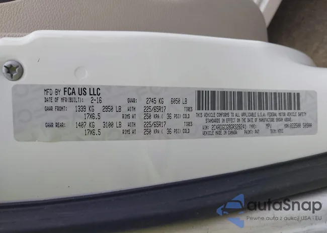 2C4RDGCG9GR328241: 43742667