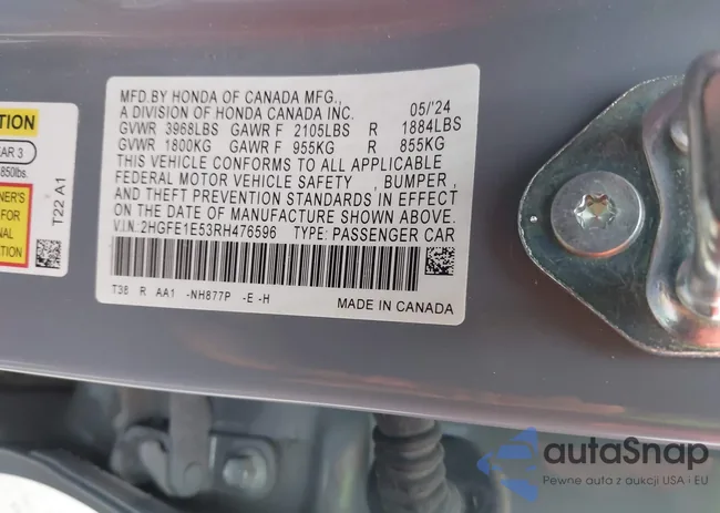 2HGFE1E53RH476596: 43742839