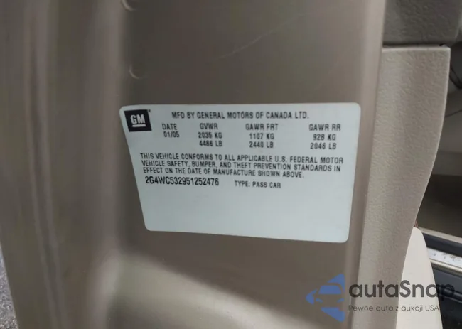 2G4WC532951252476: 43742853