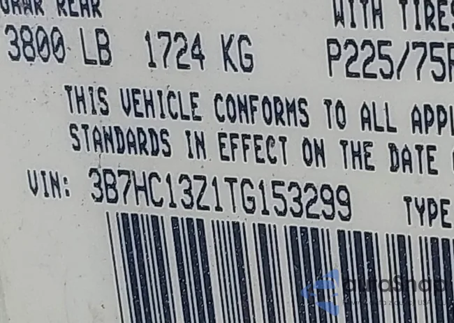 3B7HC13Z1TG153299: 43742912