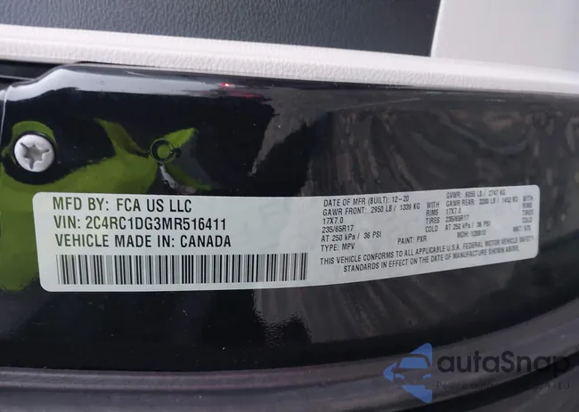 2C4RC1DG3MR516411: 43742954