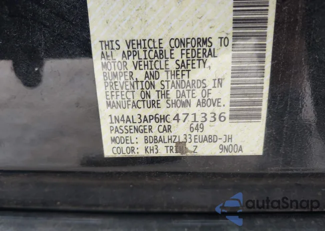 1N4AL3AP6HC471336: 43743014