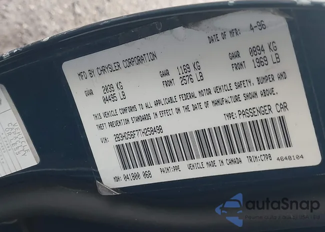 2B3HD56F7TH258498: 43744027