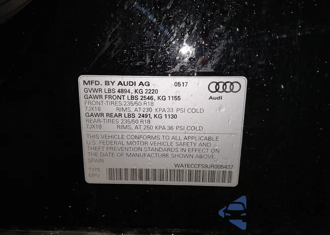 WA1ECCFS9JR005437: 43744095