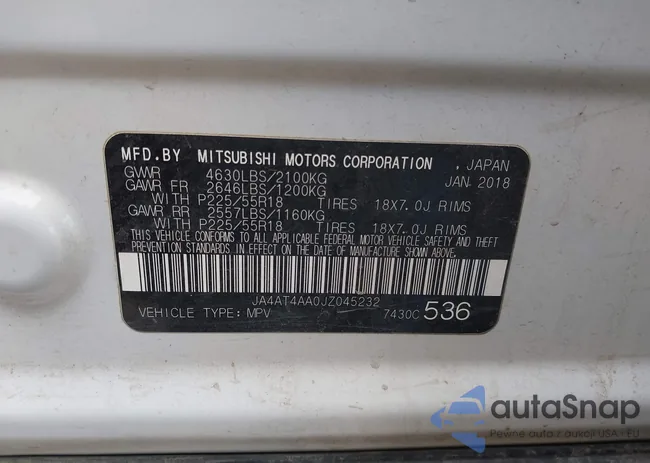 JA4AT4AA0JZ045232: 43744191