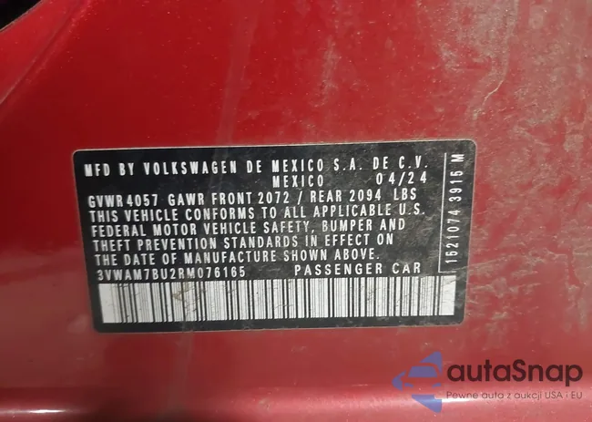 3VWAM7BU2RM076165: 43744232