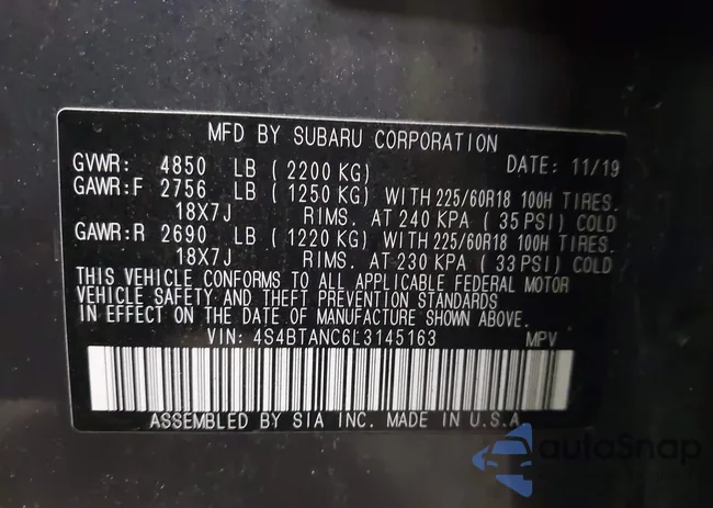 4S4BTANC6L3145163: 43744413