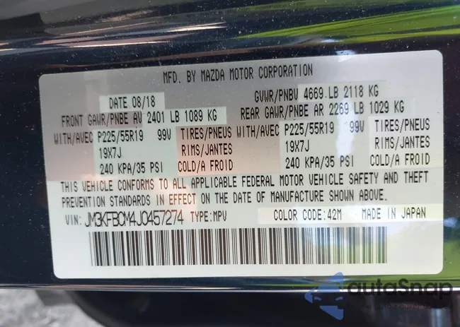 JM3KFBCM4J0457274: 43744444