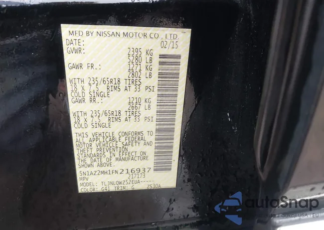 5N1AZ2MH1FN216937: 43743718