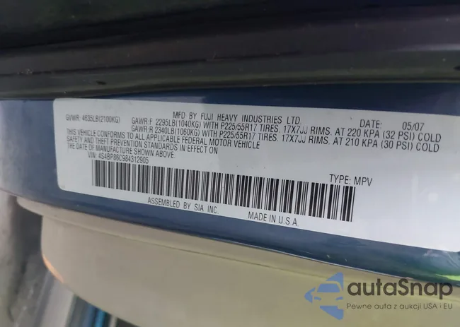 4S4BP86C984312905: 43743864