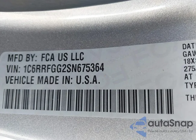 1C6RRFGG2SN675364: 43744008