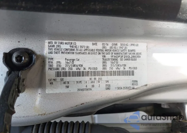 1FADP3F25GL288359: 43745073