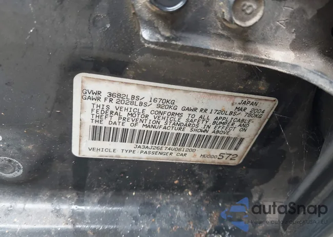 JA3AJ26E74U061200: 43745112