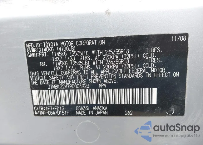 JTMBK32V79D004923: 43745149