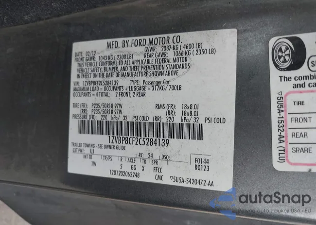 1ZVBP8CF2C5284139: 43745346