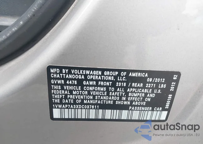 1VWAP7A3XDC037611: 43745418