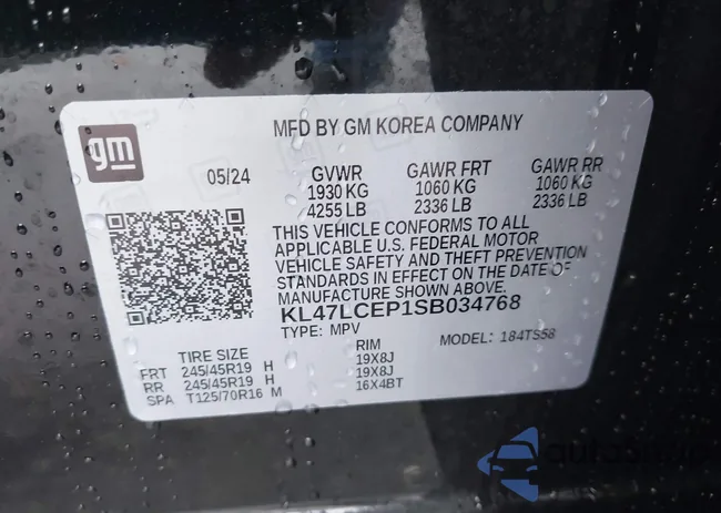 KL47LCEP1SB034768: 43745603