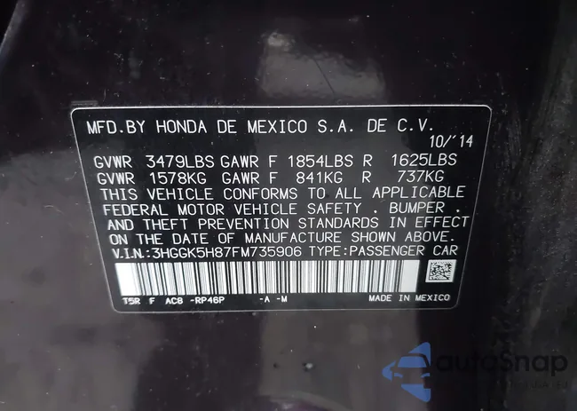 3HGGK5H87FM735906: 43744683