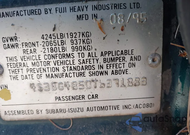 4S3BG4850T6371883: 43745009