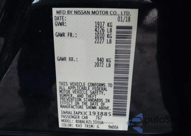 1N4AL3APXJC193885: 43746116