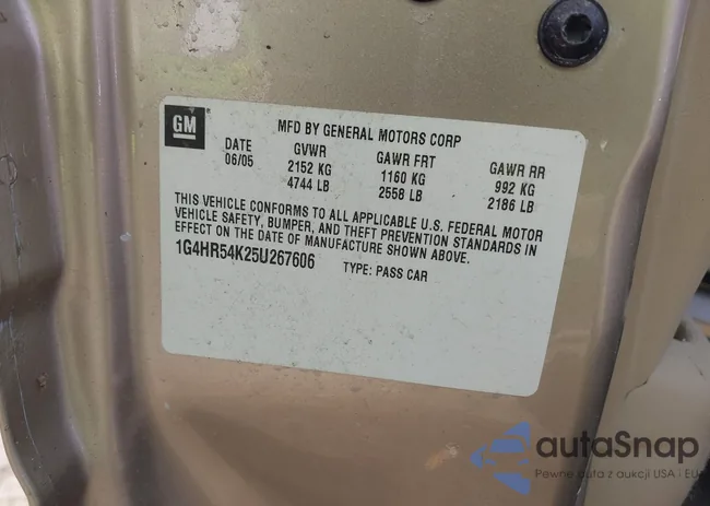 1G4HR54K25U267606: 43746135