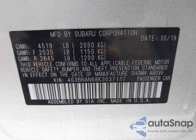 4S3BNAN68K3037117: 43746231