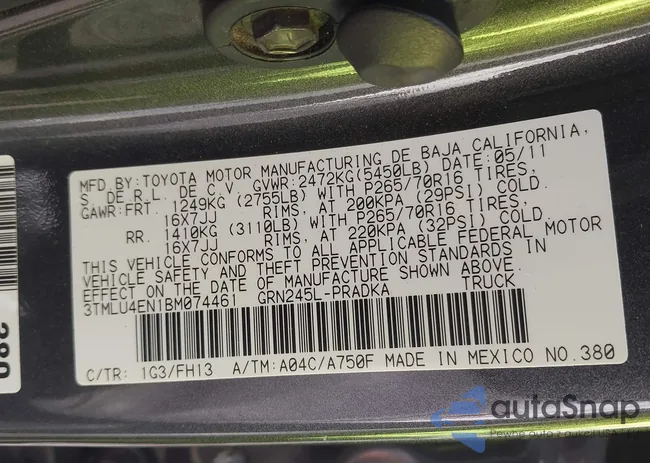 3TMLU4EN1BM074461: 43746350
