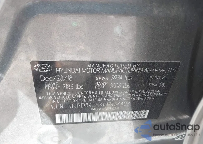 5NPD84LFXKH454408: 43745786