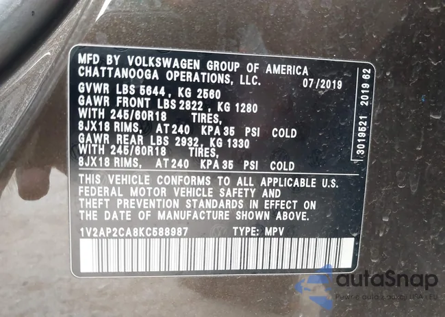 1V2AP2CA8KC588987: 43745855